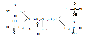 雙1，6-亞己基三胺五甲叉膦酸鈉（BHMTPh·PN）結(jié)構(gòu)式